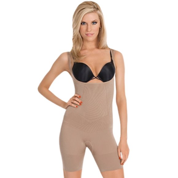 Cupless Body Shaper Waist Tummy Back Slimmer Nude - Picture 1 of 6